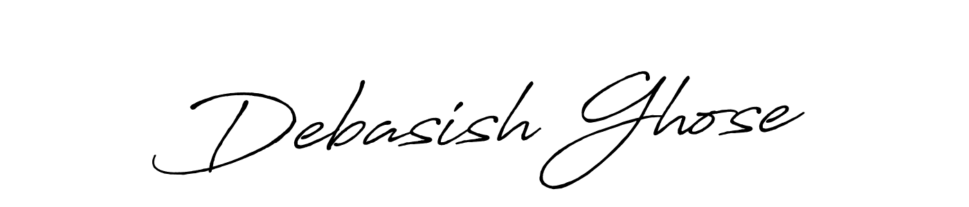 Create a beautiful signature design for name Debasish Ghose. With this signature (Antro_Vectra_Bolder) fonts, you can make a handwritten signature for free. Debasish Ghose signature style 7 images and pictures png