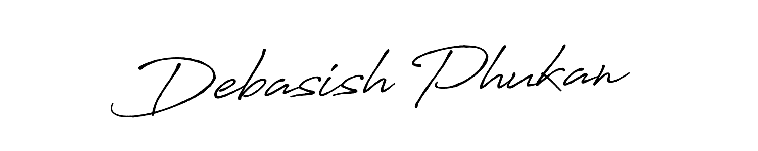 Create a beautiful signature design for name Debasish Phukan. With this signature (Antro_Vectra_Bolder) fonts, you can make a handwritten signature for free. Debasish Phukan signature style 7 images and pictures png