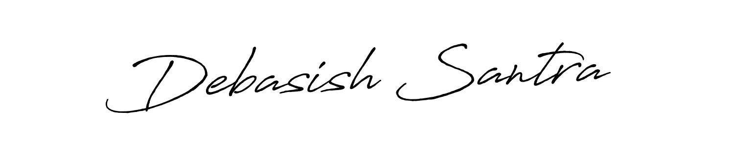 How to make Debasish Santra name signature. Use Antro_Vectra_Bolder style for creating short signs online. This is the latest handwritten sign. Debasish Santra signature style 7 images and pictures png