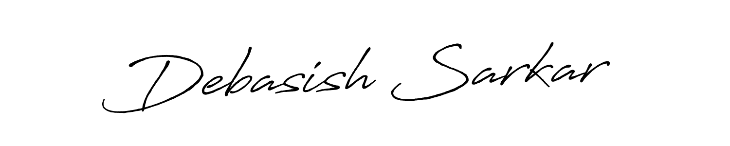Create a beautiful signature design for name Debasish Sarkar. With this signature (Antro_Vectra_Bolder) fonts, you can make a handwritten signature for free. Debasish Sarkar signature style 7 images and pictures png
