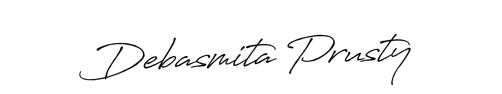 Debasmita Prusty stylish signature style. Best Handwritten Sign (Antro_Vectra_Bolder) for my name. Handwritten Signature Collection Ideas for my name Debasmita Prusty. Debasmita Prusty signature style 7 images and pictures png