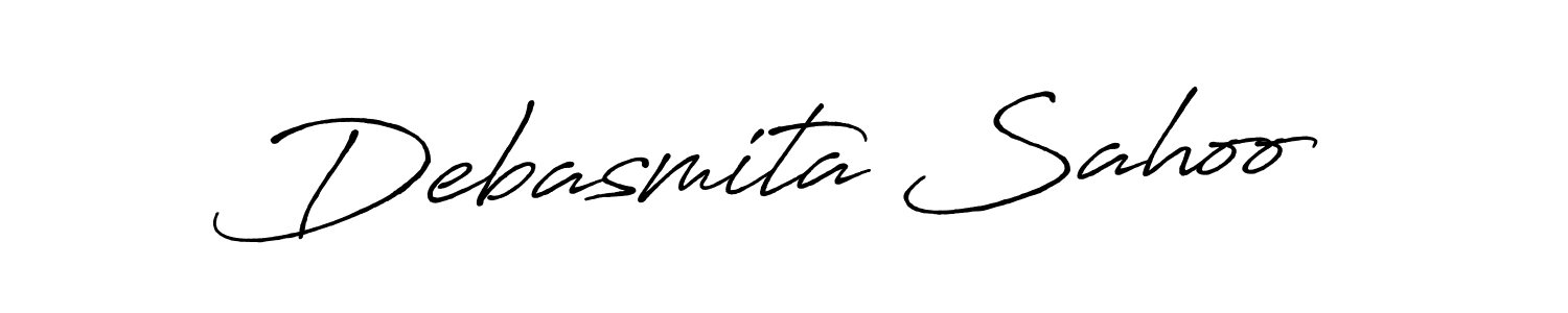 Create a beautiful signature design for name Debasmita Sahoo. With this signature (Antro_Vectra_Bolder) fonts, you can make a handwritten signature for free. Debasmita Sahoo signature style 7 images and pictures png