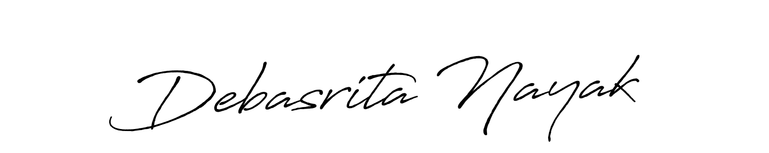 Create a beautiful signature design for name Debasrita Nayak. With this signature (Antro_Vectra_Bolder) fonts, you can make a handwritten signature for free. Debasrita Nayak signature style 7 images and pictures png