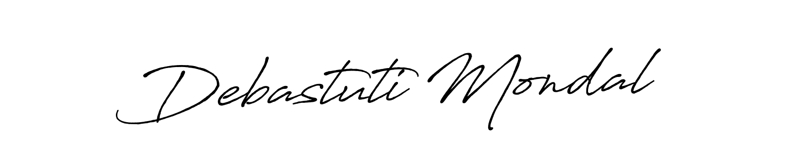 Make a short Debastuti Mondal signature style. Manage your documents anywhere anytime using Antro_Vectra_Bolder. Create and add eSignatures, submit forms, share and send files easily. Debastuti Mondal signature style 7 images and pictures png