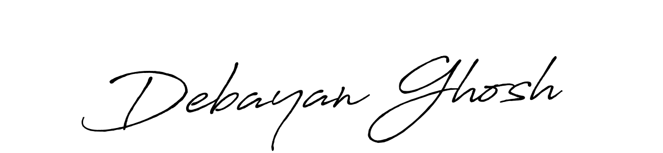 Debayan Ghosh stylish signature style. Best Handwritten Sign (Antro_Vectra_Bolder) for my name. Handwritten Signature Collection Ideas for my name Debayan Ghosh. Debayan Ghosh signature style 7 images and pictures png