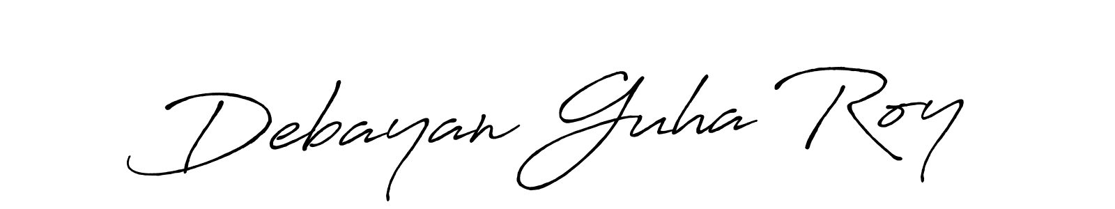 Make a beautiful signature design for name Debayan Guha Roy. With this signature (Antro_Vectra_Bolder) style, you can create a handwritten signature for free. Debayan Guha Roy signature style 7 images and pictures png