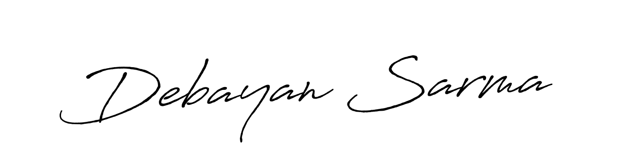 Create a beautiful signature design for name Debayan Sarma. With this signature (Antro_Vectra_Bolder) fonts, you can make a handwritten signature for free. Debayan Sarma signature style 7 images and pictures png