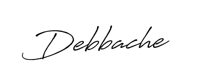 Make a beautiful signature design for name Debbache. With this signature (Antro_Vectra_Bolder) style, you can create a handwritten signature for free. Debbache signature style 7 images and pictures png