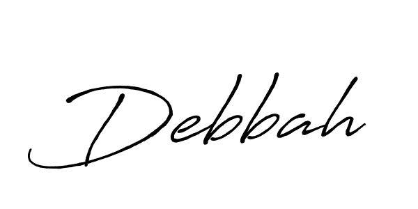 Also You can easily find your signature by using the search form. We will create Debbah name handwritten signature images for you free of cost using Antro_Vectra_Bolder sign style. Debbah signature style 7 images and pictures png
