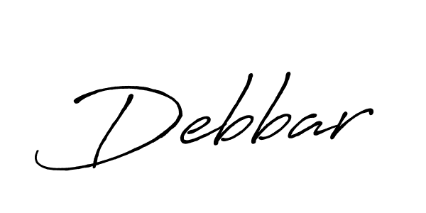 How to make Debbar signature? Antro_Vectra_Bolder is a professional autograph style. Create handwritten signature for Debbar name. Debbar signature style 7 images and pictures png