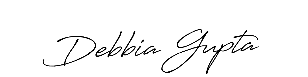It looks lik you need a new signature style for name Debbia Gupta. Design unique handwritten (Antro_Vectra_Bolder) signature with our free signature maker in just a few clicks. Debbia Gupta signature style 7 images and pictures png