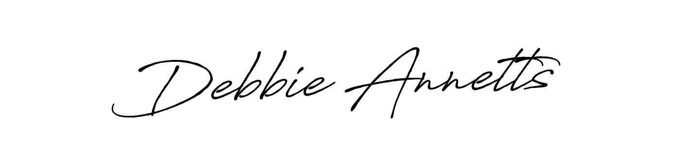 It looks lik you need a new signature style for name Debbie Annetts. Design unique handwritten (Antro_Vectra_Bolder) signature with our free signature maker in just a few clicks. Debbie Annetts signature style 7 images and pictures png