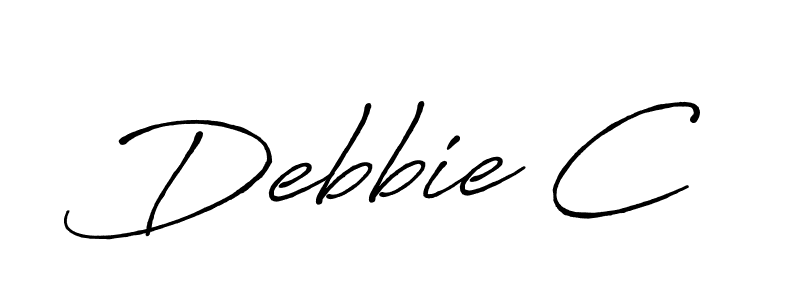 Once you've used our free online signature maker to create your best signature Antro_Vectra_Bolder style, it's time to enjoy all of the benefits that Debbie C name signing documents. Debbie C signature style 7 images and pictures png