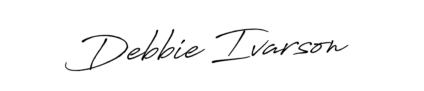 You should practise on your own different ways (Antro_Vectra_Bolder) to write your name (Debbie Ivarson) in signature. don't let someone else do it for you. Debbie Ivarson signature style 7 images and pictures png