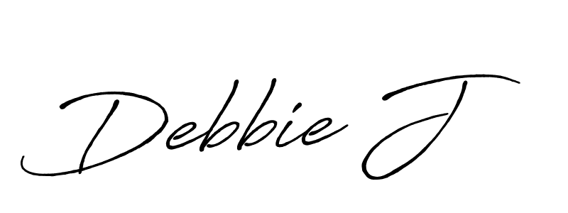 How to make Debbie J signature? Antro_Vectra_Bolder is a professional autograph style. Create handwritten signature for Debbie J name. Debbie J signature style 7 images and pictures png