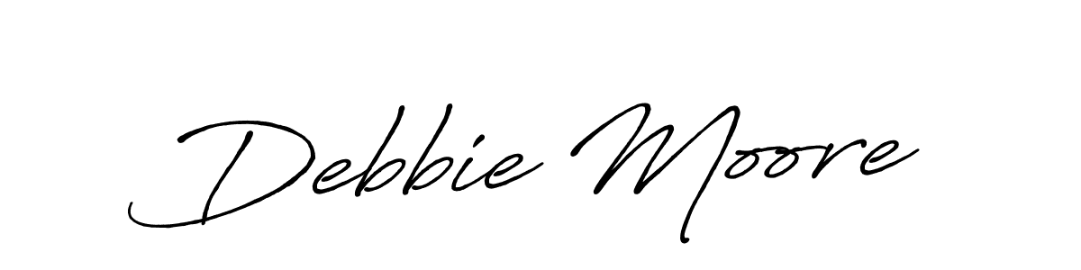 You should practise on your own different ways (Antro_Vectra_Bolder) to write your name (Debbie Moore) in signature. don't let someone else do it for you. Debbie Moore signature style 7 images and pictures png