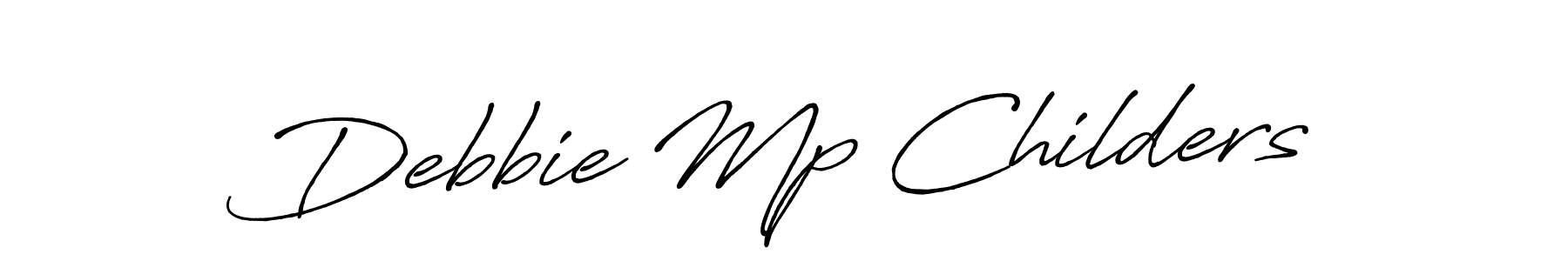 Design your own signature with our free online signature maker. With this signature software, you can create a handwritten (Antro_Vectra_Bolder) signature for name Debbie Mp Childers. Debbie Mp Childers signature style 7 images and pictures png