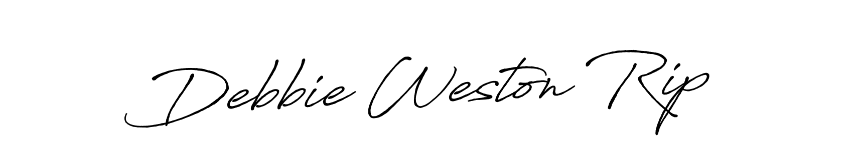 Also You can easily find your signature by using the search form. We will create Debbie Weston Rip name handwritten signature images for you free of cost using Antro_Vectra_Bolder sign style. Debbie Weston Rip signature style 7 images and pictures png