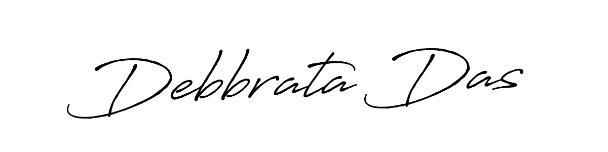 Make a beautiful signature design for name Debbrata Das. With this signature (Antro_Vectra_Bolder) style, you can create a handwritten signature for free. Debbrata Das signature style 7 images and pictures png