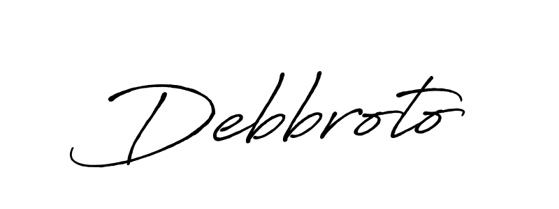 How to make Debbroto signature? Antro_Vectra_Bolder is a professional autograph style. Create handwritten signature for Debbroto name. Debbroto signature style 7 images and pictures png