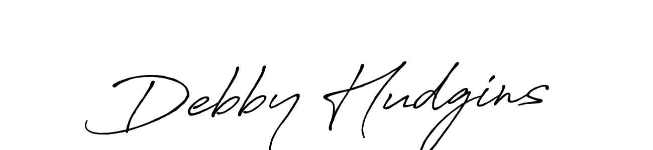 How to make Debby Hudgins name signature. Use Antro_Vectra_Bolder style for creating short signs online. This is the latest handwritten sign. Debby Hudgins signature style 7 images and pictures png