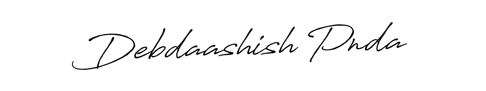 How to make Debdaashish Pnda name signature. Use Antro_Vectra_Bolder style for creating short signs online. This is the latest handwritten sign. Debdaashish Pnda signature style 7 images and pictures png