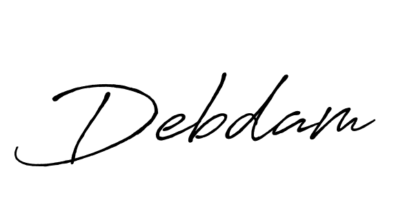 Make a beautiful signature design for name Debdam. With this signature (Antro_Vectra_Bolder) style, you can create a handwritten signature for free. Debdam signature style 7 images and pictures png