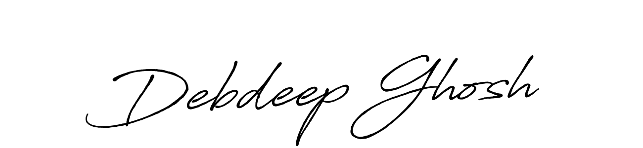 How to make Debdeep Ghosh name signature. Use Antro_Vectra_Bolder style for creating short signs online. This is the latest handwritten sign. Debdeep Ghosh signature style 7 images and pictures png