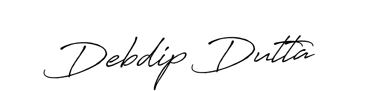 It looks lik you need a new signature style for name Debdip Dutta. Design unique handwritten (Antro_Vectra_Bolder) signature with our free signature maker in just a few clicks. Debdip Dutta signature style 7 images and pictures png