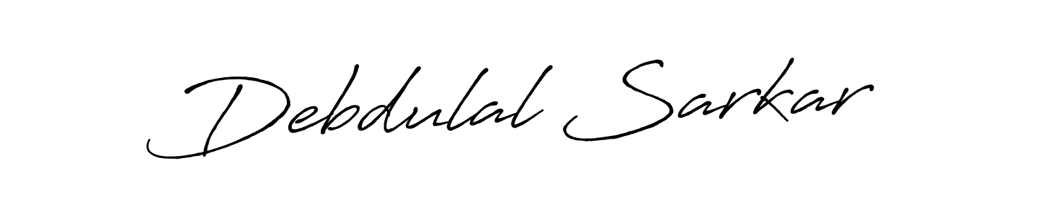 How to make Debdulal Sarkar signature? Antro_Vectra_Bolder is a professional autograph style. Create handwritten signature for Debdulal Sarkar name. Debdulal Sarkar signature style 7 images and pictures png
