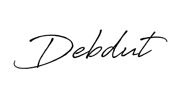 Similarly Antro_Vectra_Bolder is the best handwritten signature design. Signature creator online .You can use it as an online autograph creator for name Debdut. Debdut signature style 7 images and pictures png