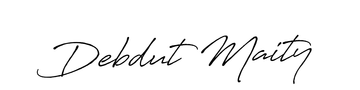 Debdut Maity stylish signature style. Best Handwritten Sign (Antro_Vectra_Bolder) for my name. Handwritten Signature Collection Ideas for my name Debdut Maity. Debdut Maity signature style 7 images and pictures png