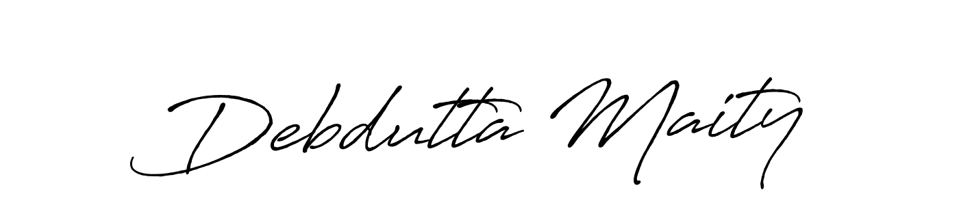 Create a beautiful signature design for name Debdutta Maity. With this signature (Antro_Vectra_Bolder) fonts, you can make a handwritten signature for free. Debdutta Maity signature style 7 images and pictures png