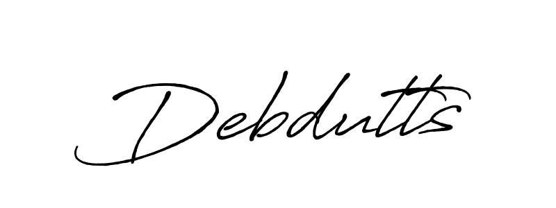 Debdutts stylish signature style. Best Handwritten Sign (Antro_Vectra_Bolder) for my name. Handwritten Signature Collection Ideas for my name Debdutts. Debdutts signature style 7 images and pictures png
