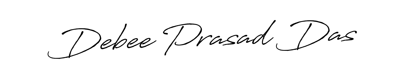How to make Debee Prasad Das name signature. Use Antro_Vectra_Bolder style for creating short signs online. This is the latest handwritten sign. Debee Prasad Das signature style 7 images and pictures png
