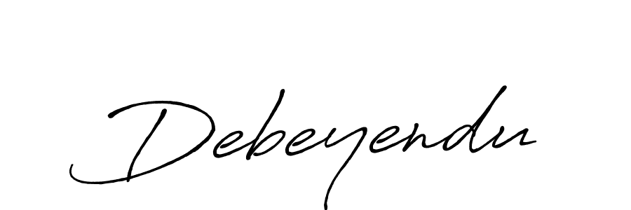 Use a signature maker to create a handwritten signature online. With this signature software, you can design (Antro_Vectra_Bolder) your own signature for name Debeyendu. Debeyendu signature style 7 images and pictures png