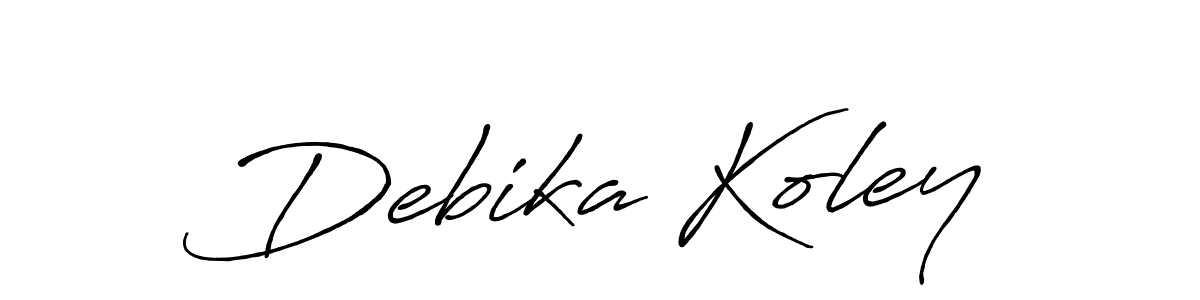 The best way (Antro_Vectra_Bolder) to make a short signature is to pick only two or three words in your name. The name Debika Koley include a total of six letters. For converting this name. Debika Koley signature style 7 images and pictures png