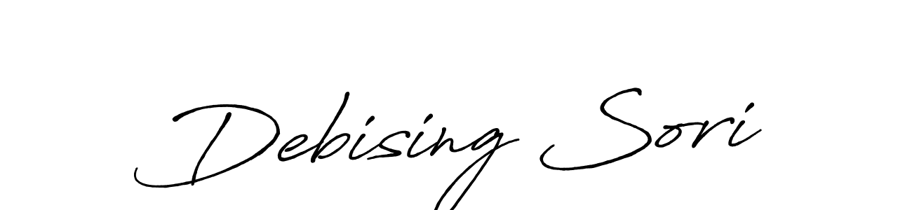 The best way (Antro_Vectra_Bolder) to make a short signature is to pick only two or three words in your name. The name Debising Sori include a total of six letters. For converting this name. Debising Sori signature style 7 images and pictures png