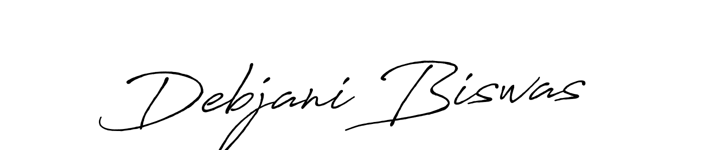 Create a beautiful signature design for name Debjani Biswas. With this signature (Antro_Vectra_Bolder) fonts, you can make a handwritten signature for free. Debjani Biswas signature style 7 images and pictures png