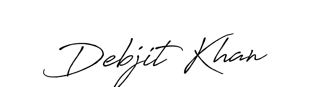 Use a signature maker to create a handwritten signature online. With this signature software, you can design (Antro_Vectra_Bolder) your own signature for name Debjit Khan. Debjit Khan signature style 7 images and pictures png