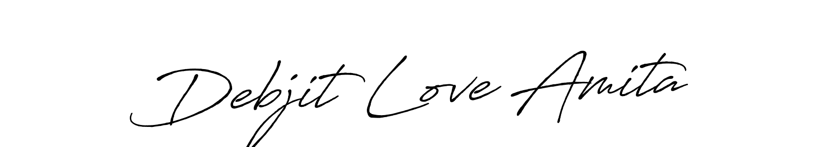 Also You can easily find your signature by using the search form. We will create Debjit Love Amita name handwritten signature images for you free of cost using Antro_Vectra_Bolder sign style. Debjit Love Amita signature style 7 images and pictures png