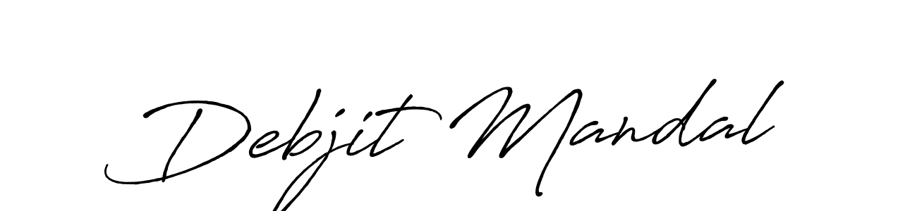 Create a beautiful signature design for name Debjit Mandal. With this signature (Antro_Vectra_Bolder) fonts, you can make a handwritten signature for free. Debjit Mandal signature style 7 images and pictures png