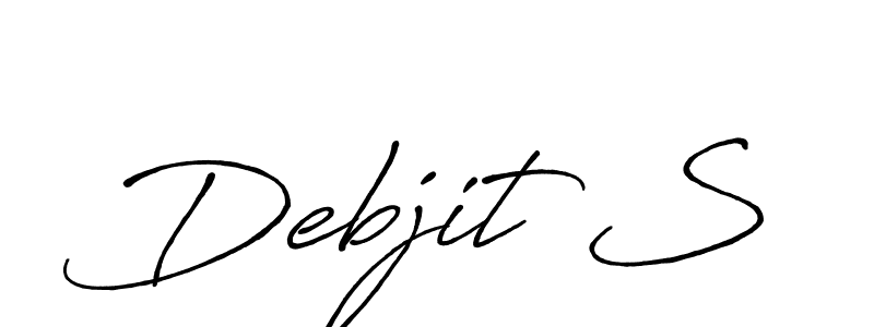 Debjit S stylish signature style. Best Handwritten Sign (Antro_Vectra_Bolder) for my name. Handwritten Signature Collection Ideas for my name Debjit S. Debjit S signature style 7 images and pictures png