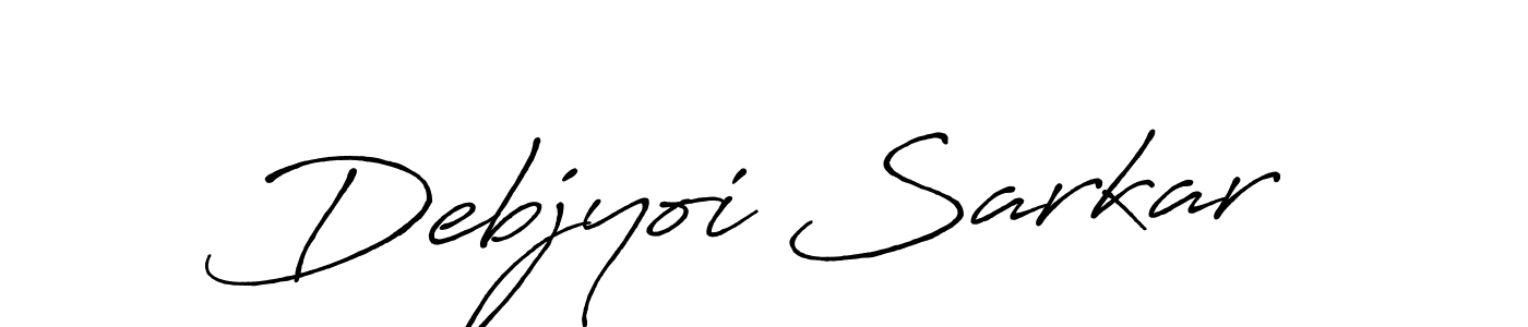 Make a beautiful signature design for name Debjyoi Sarkar. With this signature (Antro_Vectra_Bolder) style, you can create a handwritten signature for free. Debjyoi Sarkar signature style 7 images and pictures png