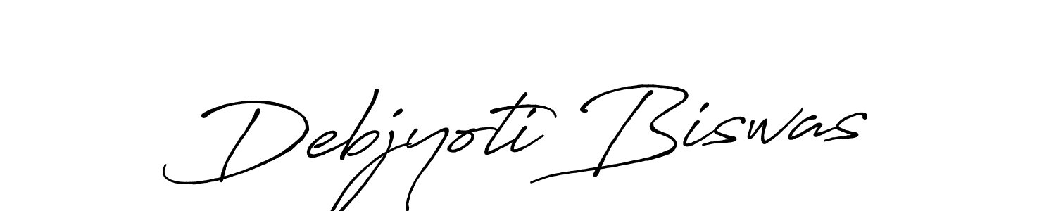 Create a beautiful signature design for name Debjyoti Biswas. With this signature (Antro_Vectra_Bolder) fonts, you can make a handwritten signature for free. Debjyoti Biswas signature style 7 images and pictures png