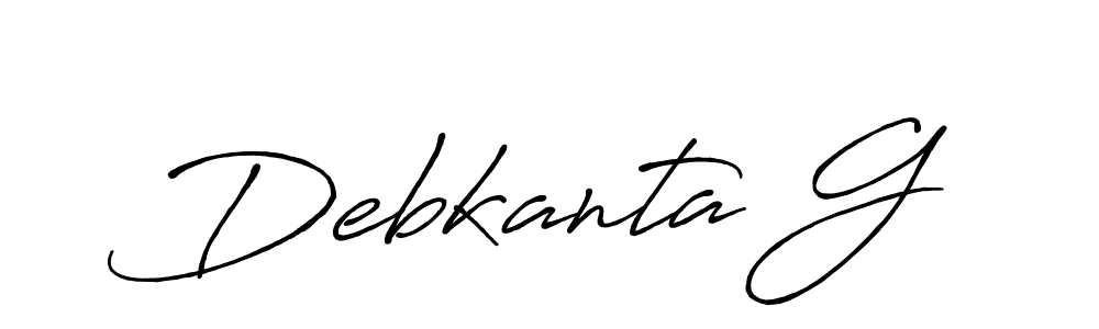 Antro_Vectra_Bolder is a professional signature style that is perfect for those who want to add a touch of class to their signature. It is also a great choice for those who want to make their signature more unique. Get Debkanta G name to fancy signature for free. Debkanta G signature style 7 images and pictures png