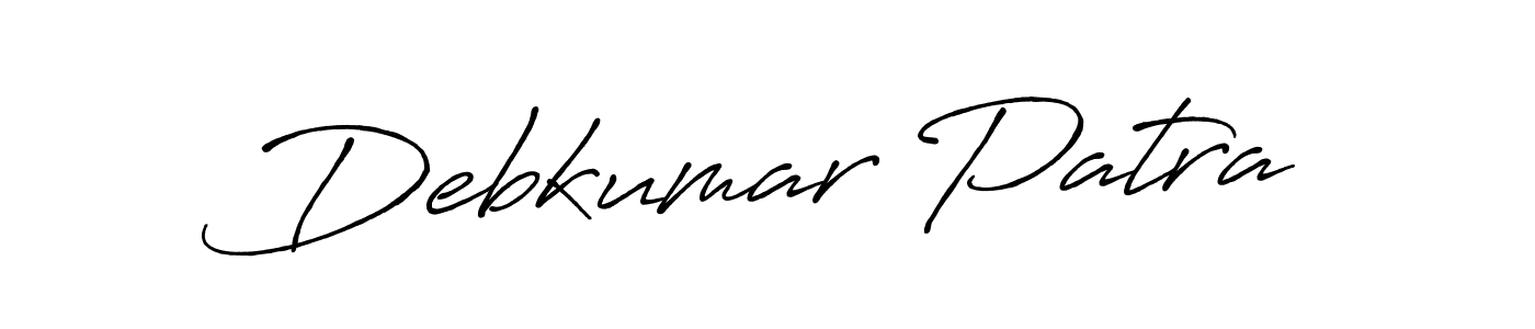 Create a beautiful signature design for name Debkumar Patra. With this signature (Antro_Vectra_Bolder) fonts, you can make a handwritten signature for free. Debkumar Patra signature style 7 images and pictures png