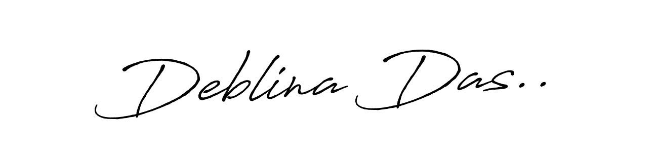 Make a beautiful signature design for name Deblina Das... With this signature (Antro_Vectra_Bolder) style, you can create a handwritten signature for free. Deblina Das.. signature style 7 images and pictures png