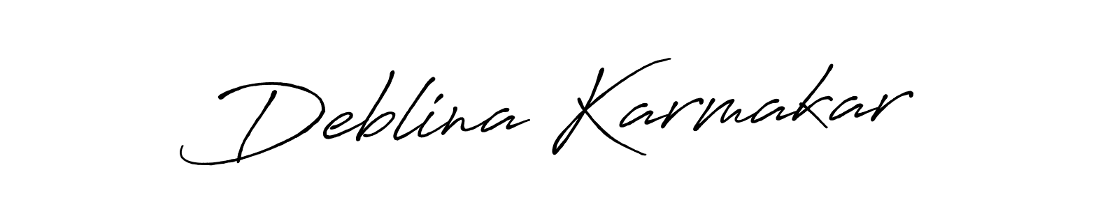 Also we have Deblina Karmakar name is the best signature style. Create professional handwritten signature collection using Antro_Vectra_Bolder autograph style. Deblina Karmakar signature style 7 images and pictures png