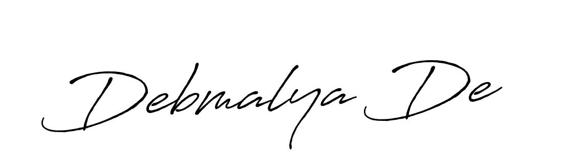 Debmalya De stylish signature style. Best Handwritten Sign (Antro_Vectra_Bolder) for my name. Handwritten Signature Collection Ideas for my name Debmalya De. Debmalya De signature style 7 images and pictures png